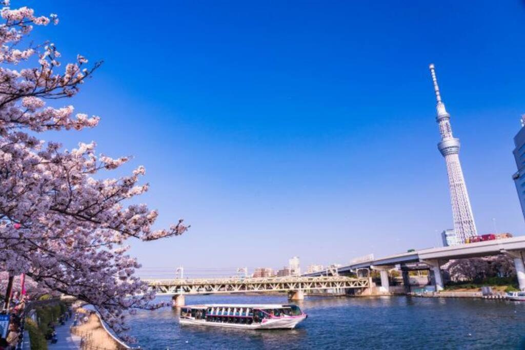 203 Oshiage Sta 3Mins Walk! Wi-Fi Elevator 4Pax Apartment Tokyo Bagian luar foto